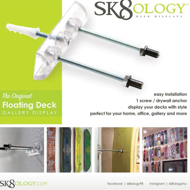 Sk8ology Floating Skateboard Deck Display
