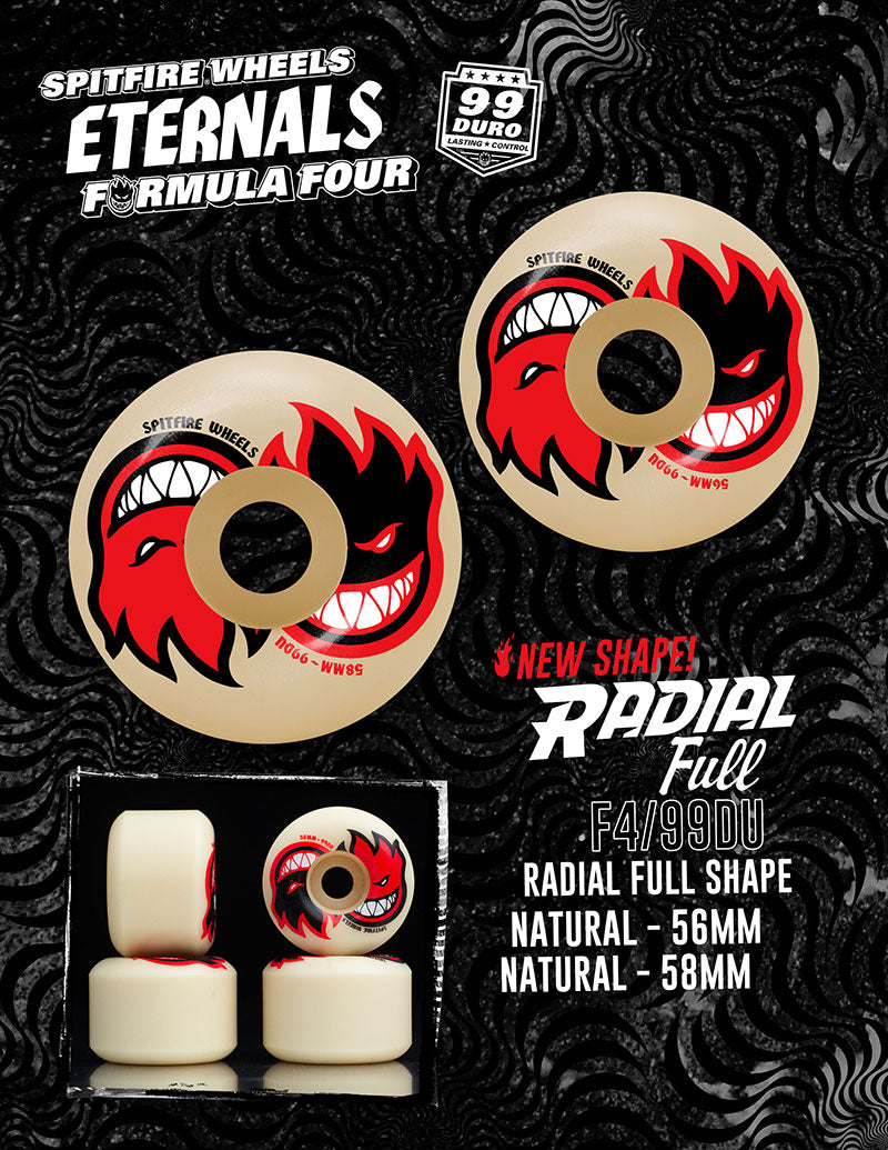 Spitfire Formula Four Radial Full Eternal Skateboard Wheels