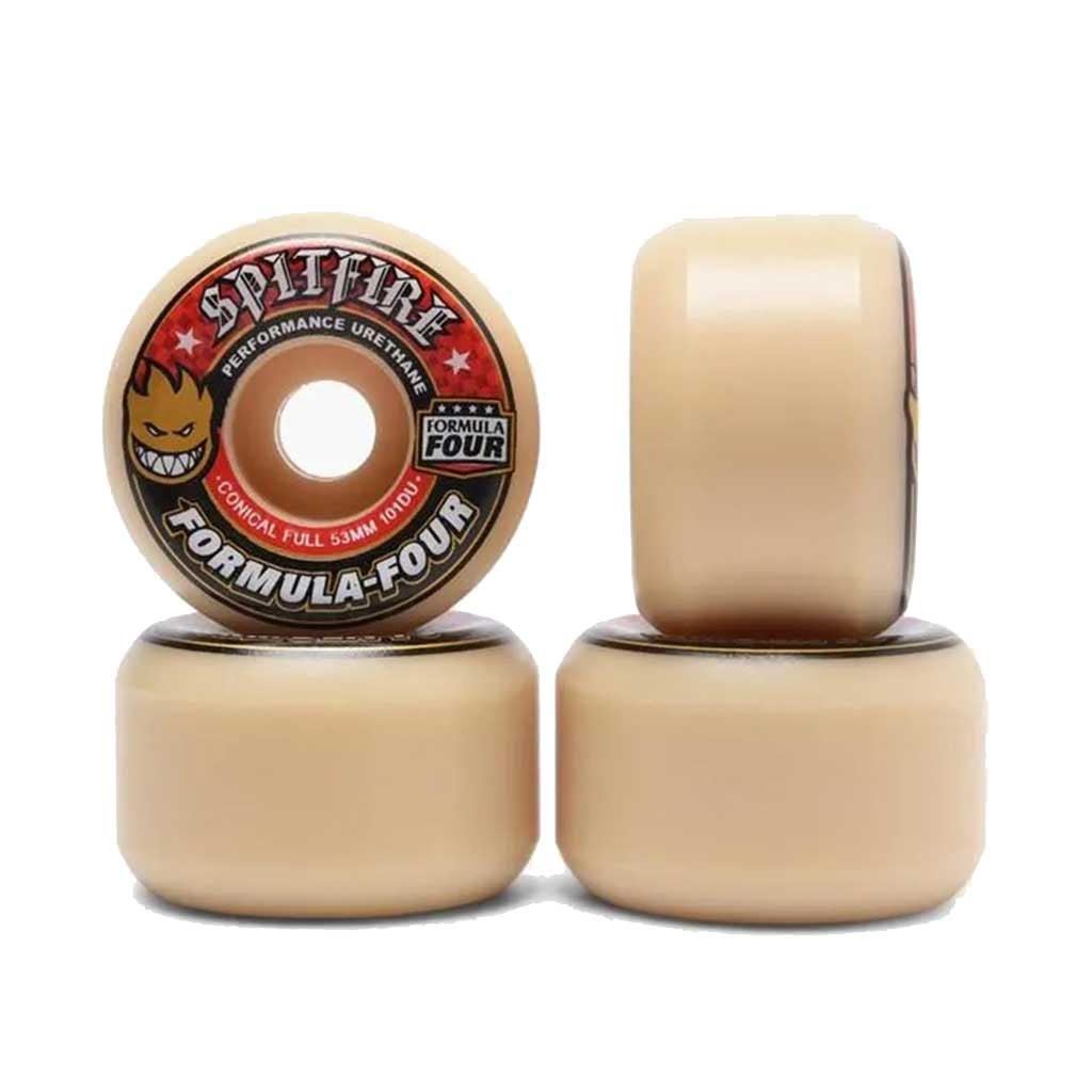 Spitfire Formula Four Conical Full Red, Black Wheels 53MM