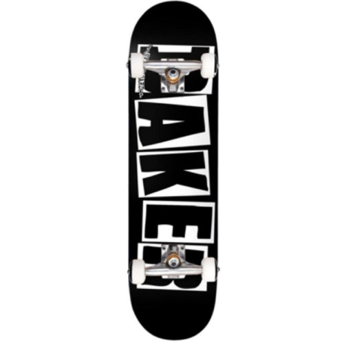 Baker Logo Complete Skateboard Black, White 8.25"