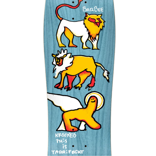 Krooked Ray Barbee Pride Shaped Skateboard Deck Blue 9.5"