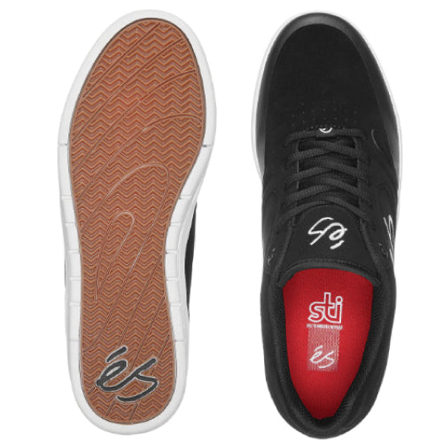 eS Swift 1.5 Black, White, Gum Skate Shoe