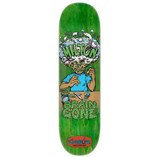 Creature Milton Martinez Brain Gone Skateboard Deck Green 8.6"