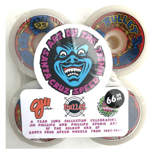 Santa Cruz X Bullet Speedwheels Reissue Skateboard Wheels 66MM 95A