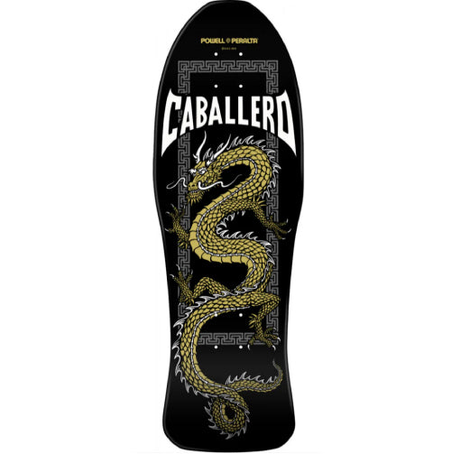 Powell Peralta Steve Caballero Chinese Dragon Black, Gold Reissue Skateboard Deck 10"