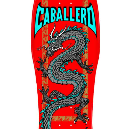 Powell Peralta Steve Caballero Chinese Dragon Red, Silver Reissue Skateboard Deck 10"