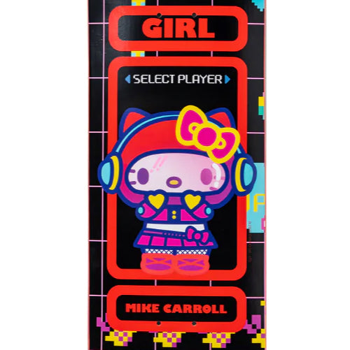 Girl X Sanrio Mike Carroll Kawaii Arcade Skateboard Deck 8.375"