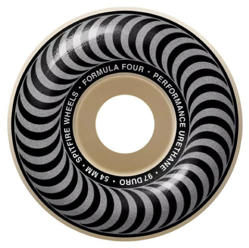 Spitfire F4 Classic Silver Swirl Wheels Natural 54MM 97D