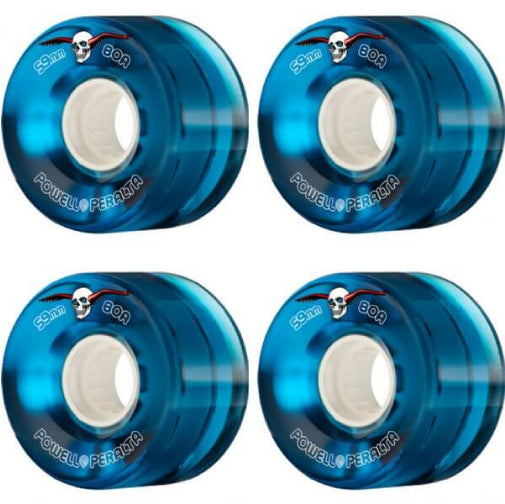 Powell Peralta Clear Cruiser Skateboard Wheels Blue 59MM 80A