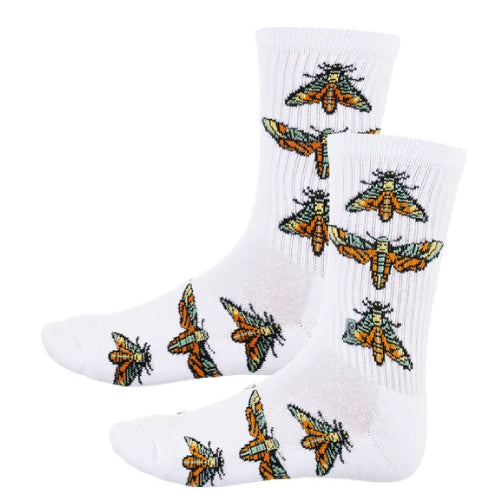 Psockadelic Death Moth Crew Socks