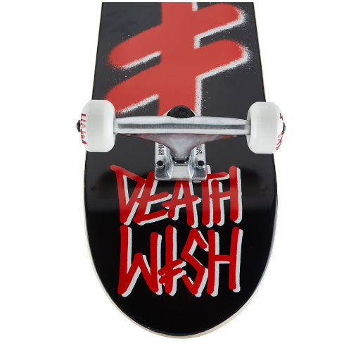 Deathwish Gang Logo Complete Skateboard Black, Red 8.25"