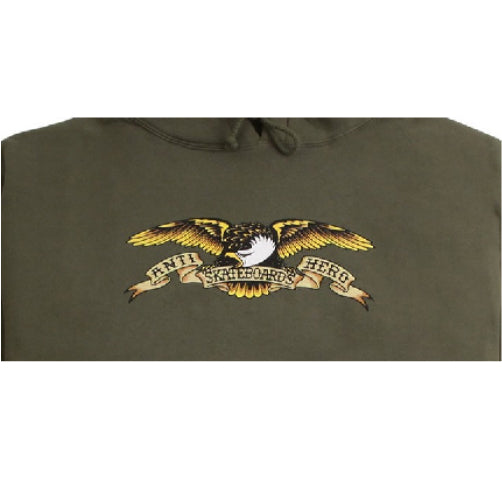 Antihero Eagle Pullover Hooded Sweatshirt - Army Green
