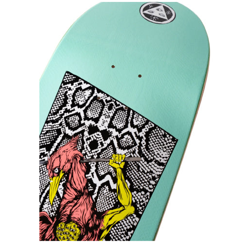 Welcome Twenty Eyes on Boline Teal Skateboard Deck 9.25"