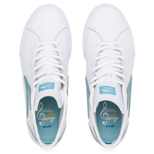 Lakai Flaco 2 Mid White, Nile Leather Skate Shoe