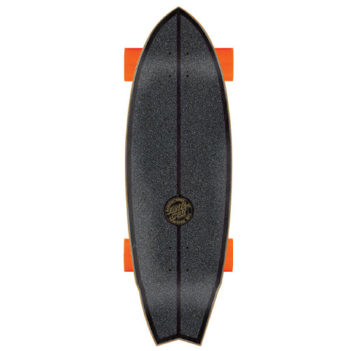 Santa Cruz X Carver Flame Dot Shark Surf Skate Cruiser Complete 31.52"