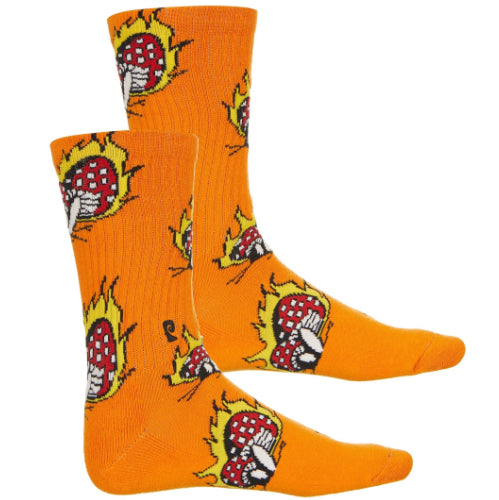 Psockadelic Flame Shroom Crew Socks