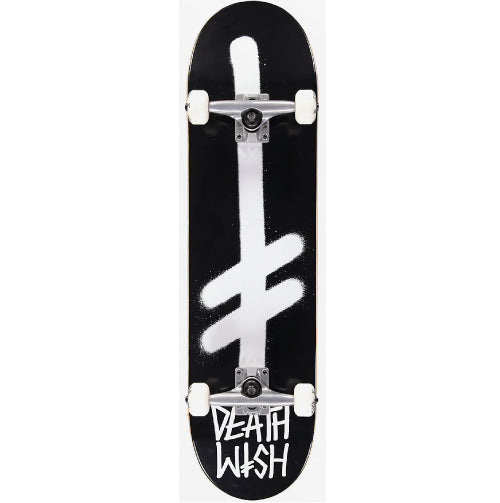 Deathwish Gang Logo Complete Skateboard Black, White 8.5"