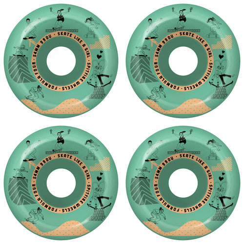Spitfire F4 Conical Full Skate Like a Girl Wheels Mint 54MM 99D