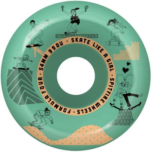 Spitfire F4 Conical Full Skate Like a Girl Wheels Mint 54MM 99D