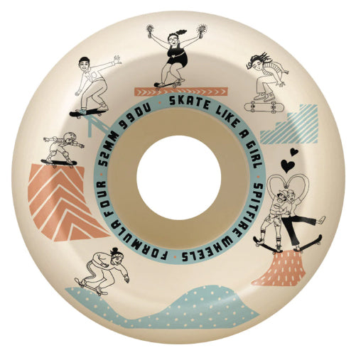 Spitfire F4 Conical Full Skate Like a Girl Natural Wheels 52MM 99D