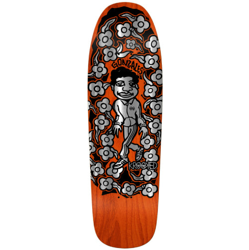 Krooked Mark Gonzales Sweatpants Foil Shaped Skateboard Deck 9.81"