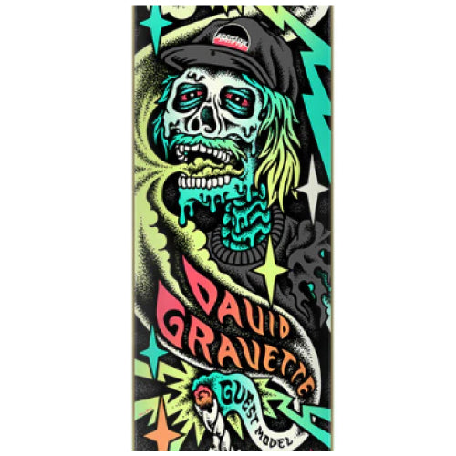 Santa Cruz David Gravette Hippie Skull Skateboard Deck 8.3"