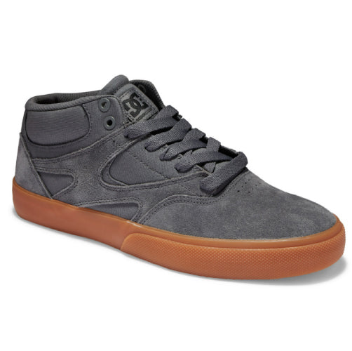 DC Kalis Vulc Mid Suede Grey/Gum Skate Shoe