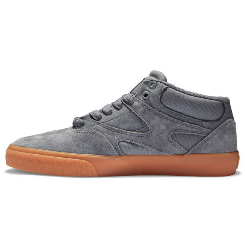 DC Kalis Vulc Mid Suede Grey/Gum Skate Shoe