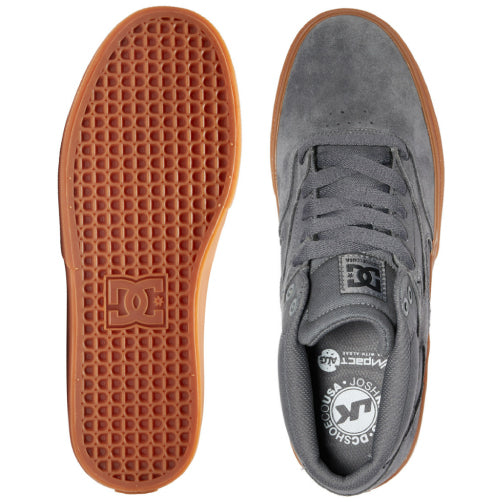 DC Kalis Vulc Mid Suede Grey/Gum Skate Shoe
