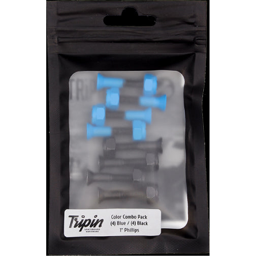 Tripin Phillips Hardware Combo Pack Black, Blue 1"