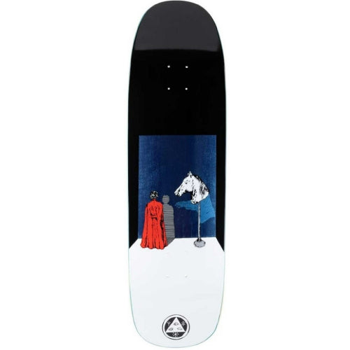 Welcome Haunted Horse on Golem Shaped Skateboard Deck 9.25"