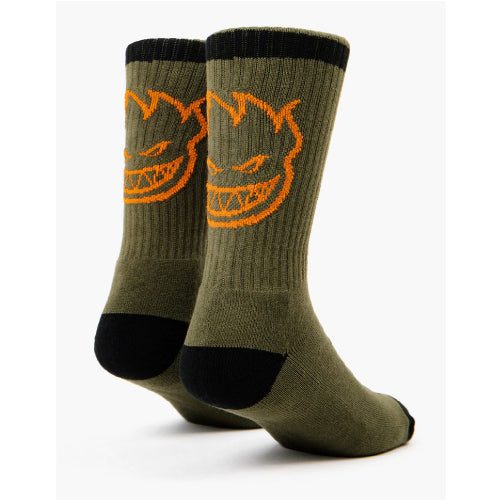 Spitfire Heads Up Olive, Orange Socks