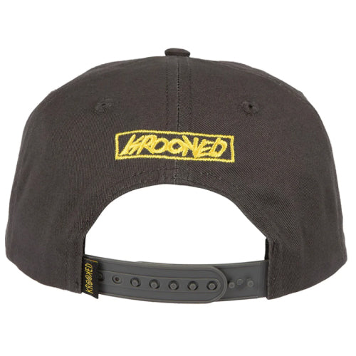 Krooked Moon Smile Snapback Hat - Grey