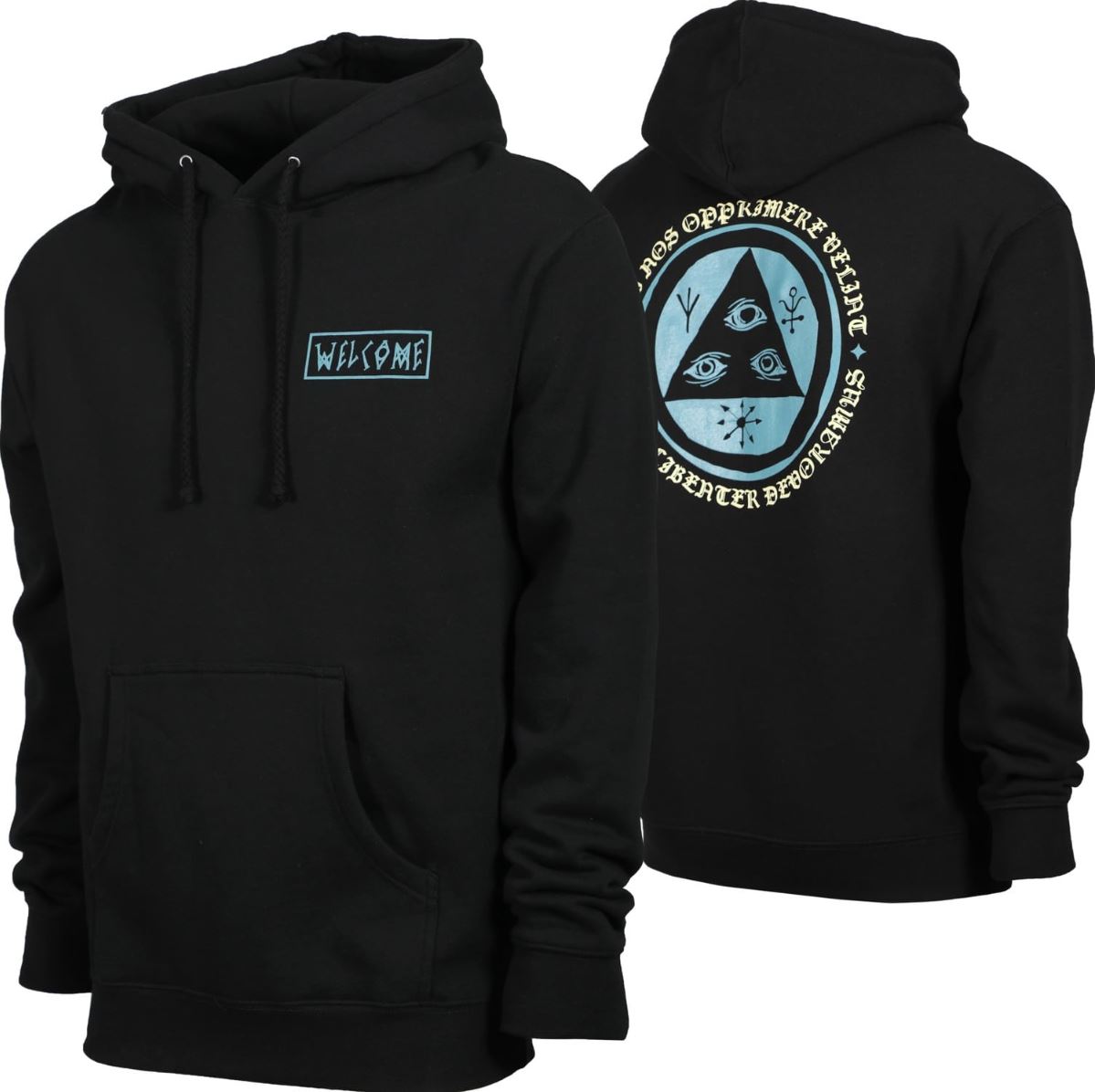 Welcome Skateboards Latin Talisman Pullover Hooded Sweatshirt - Black