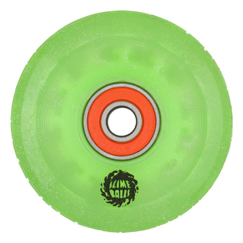 Santa Cruz *Light Ups* OG Slime Green Glitter Skateboard Wheels Green LED 60MM 78A