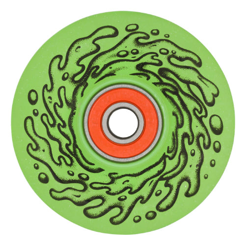 Santa Cruz *Light Ups* OG Slime Green Glitter Skateboard Wheels Green LED 60MM 78A