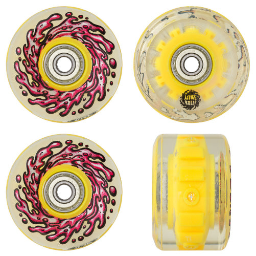 Santa Cruz *Light Ups* OG Slime Balls Skateboard Wheels Red, Yellow LED 60MM 78A