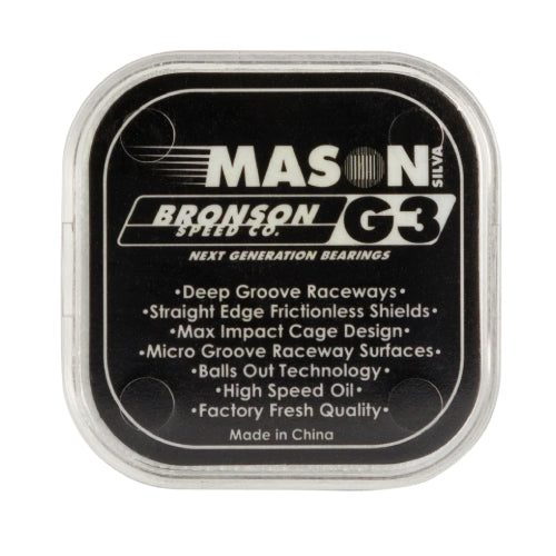 Bronson Mason Silva G3 Skateboard Bearings (Set of 8)
