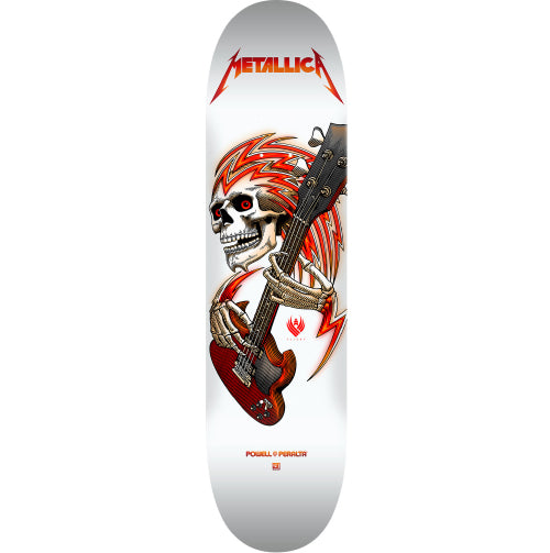 Powell Peralta X Metallica Collab Flight Skateboard Deck White 8.75"