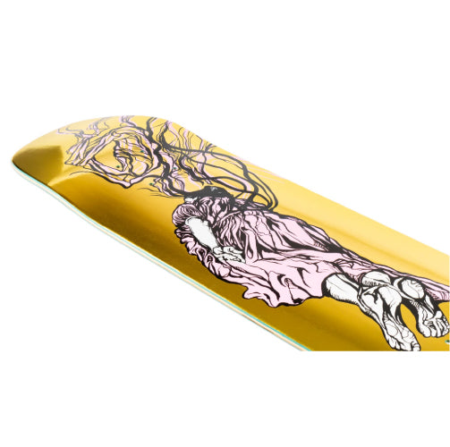 Welcome Transcend on Son of Moontrimmer Gold Foil Skateboard Deck 8.25"