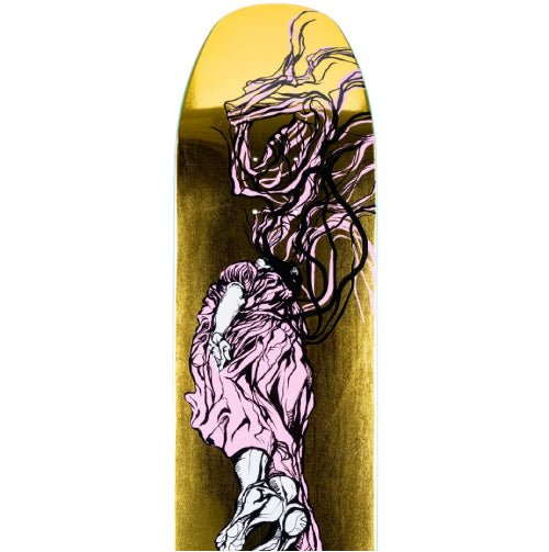 Welcome Transcend on Son of Moontrimmer Gold Foil Skateboard Deck 8.25"