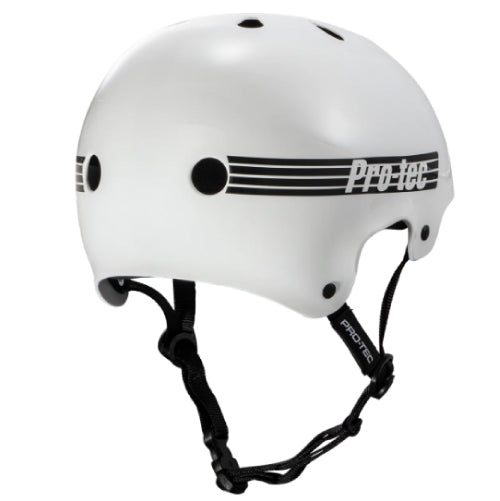 Pro-Tech Old School Skate Helmet - Gloss White