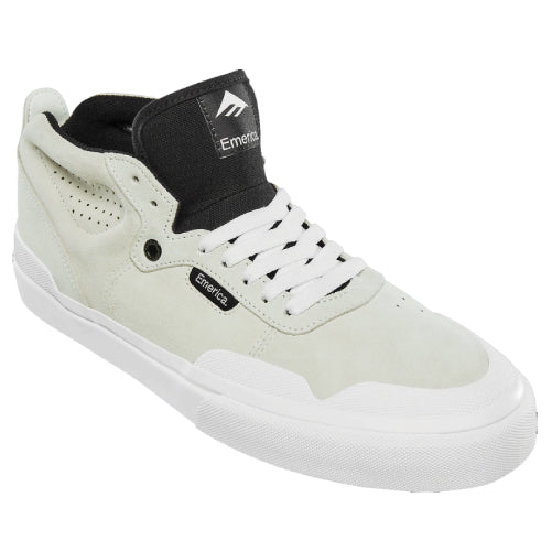 Emerica Pillar Mid White, White Skate Shoe