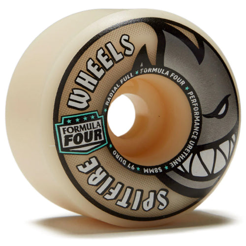 Spitfire F4 Radial Full Wheels Natural 58MM 97D