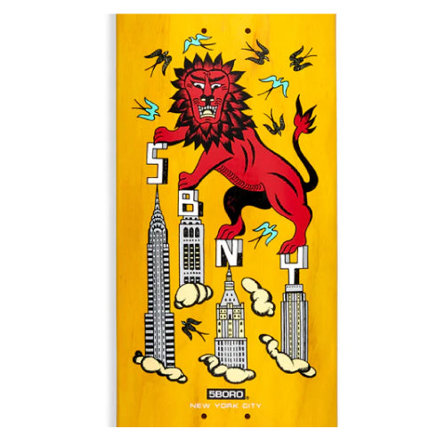 5Boro Thomas Redrey Team Yellow Skateboard Deck 8.25"
