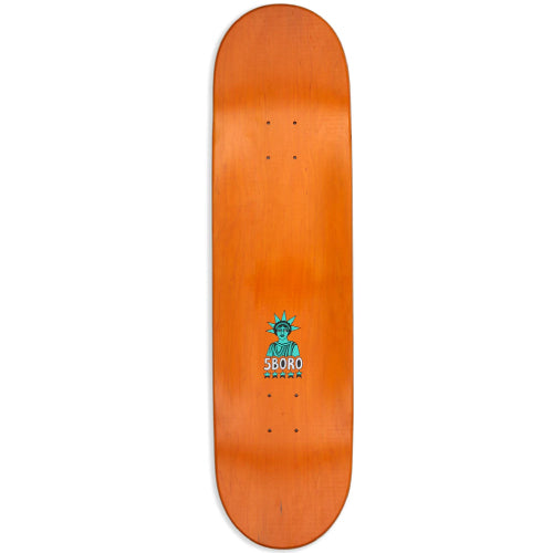 5Boro X Thomas Redrey Jimmy McDonald Orange Skateboard Deck 8.5"