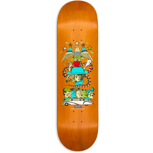 5Boro X Thomas Redrey Jimmy McDonald Orange Skateboard Deck 8.5"