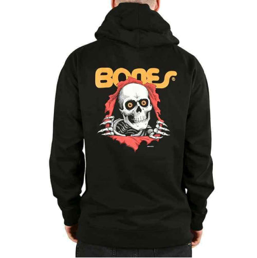 Powell Peralta Bones Ripper Midweight Hooded Sweatshirt - Black