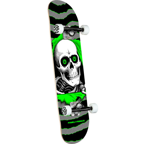 Powell Peralta Ripper One Off Complete Skateboard Silver, Green 8.0"