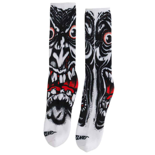 Santa Cruz Roskopp Face Crew Socks White